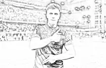 kolorowanka krzysztof piatek, pilkarz