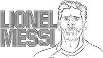 kolorowanka piłkarz, messi