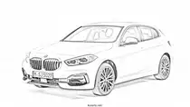 kolorowanka samochód, bmw 1