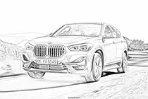 kolorowanka bmw x1, samochód