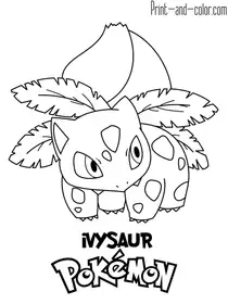 Kolorowanka pokemon ivysaur