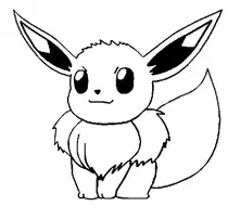 Kolorowanka pokemon eevee
