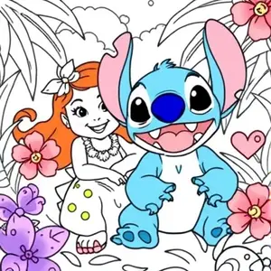 kolorowanki Kolorowanki Lilo i Stitch