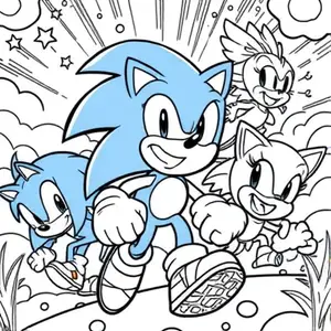 kolorowanki Kolorowanki Sonic dla dzieci