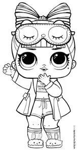 kolorowanka lol, lalka, niespodzianka